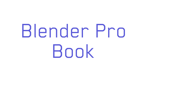 Blender Pro Book Font Download