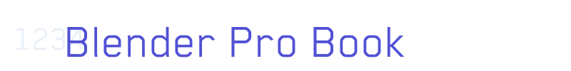 Blender Pro Book-font
