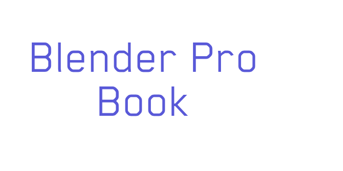 Blender Pro Book Font