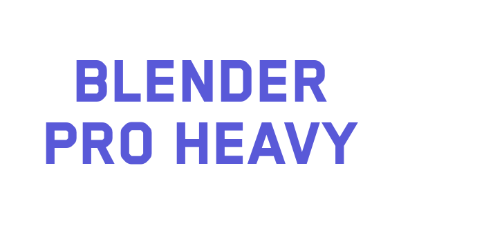 Blender Pro Heavy Font