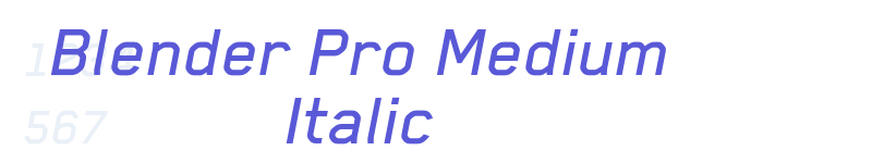 Blender Pro Medium Italic-related font