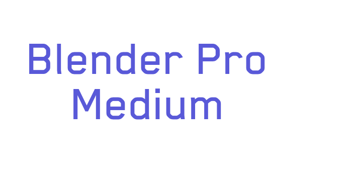 Blender Pro Medium Font