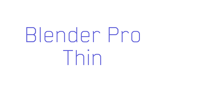 Blender Pro Thin Font Download