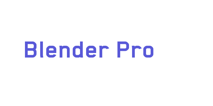 Blender Pro Font Download