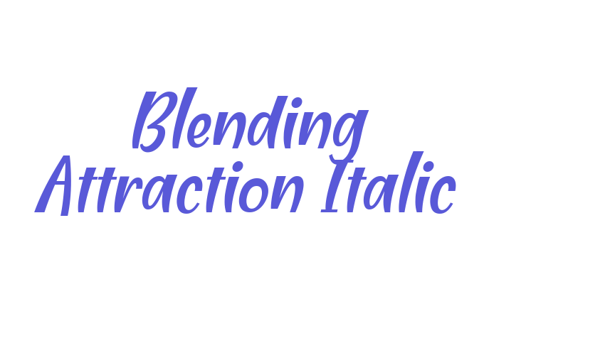 Blending Attraction Italic Font Download