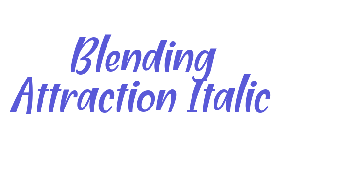 Blending Attraction Italic Font Download