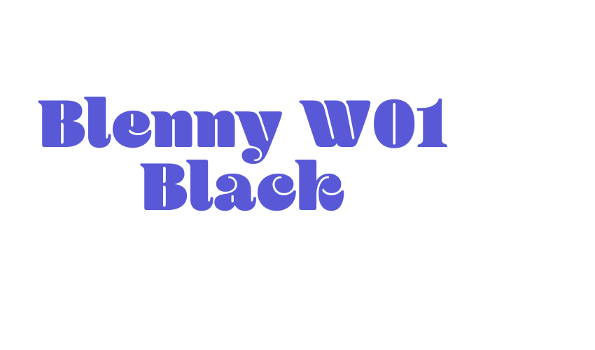 Blenny W01 Black Font Download