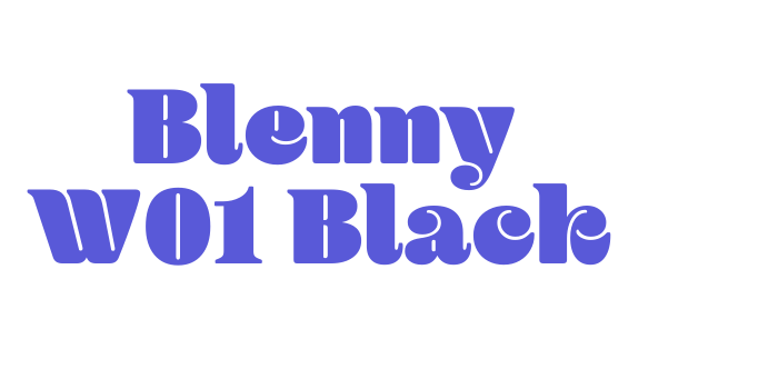 Blenny W01 Black Font