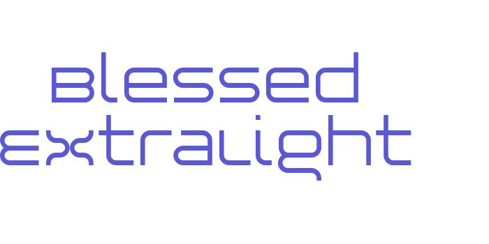 Blessed ExtraLight Font