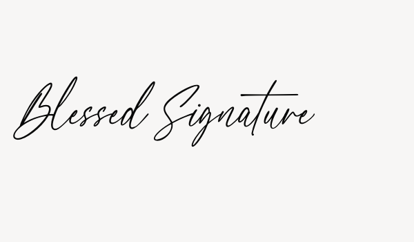 Blessed Signature Font