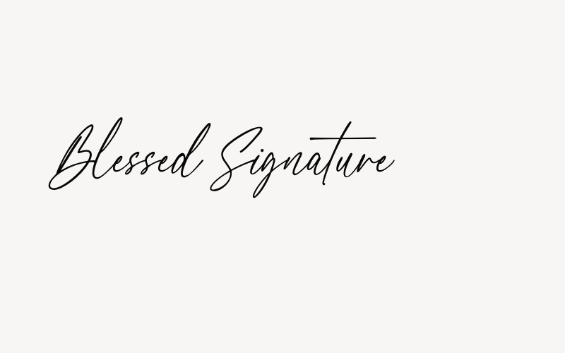 Blessed Signature Font