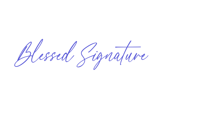 Blessed Signature Font Download