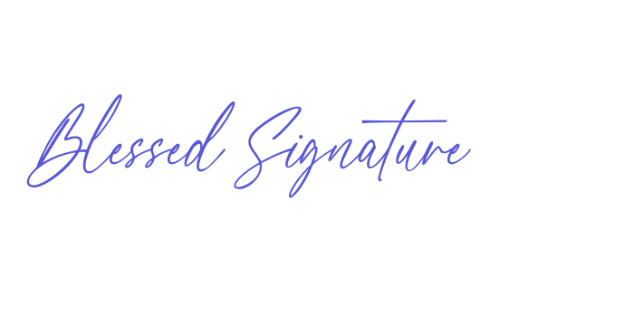 Blessed Signature Font Download