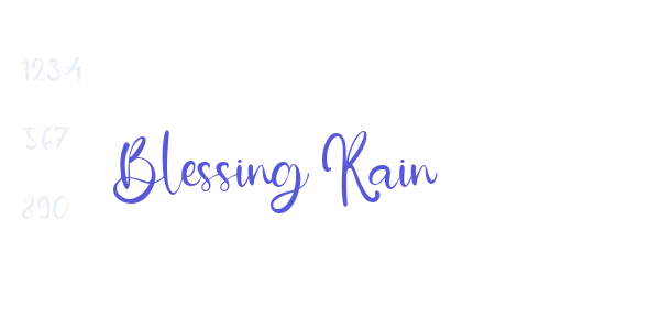 Blessing Rain font free