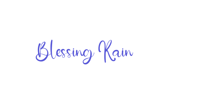 Blessing Rain Font Download