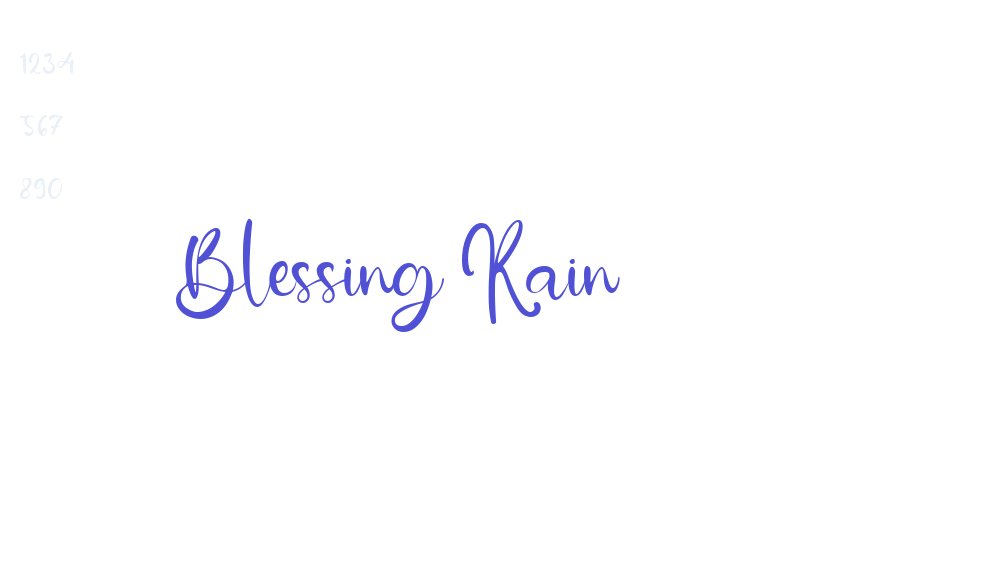 Blessing Rain-font-download