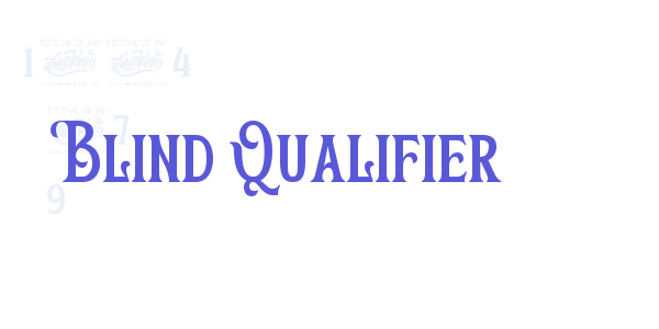 Blind Qualifier font free