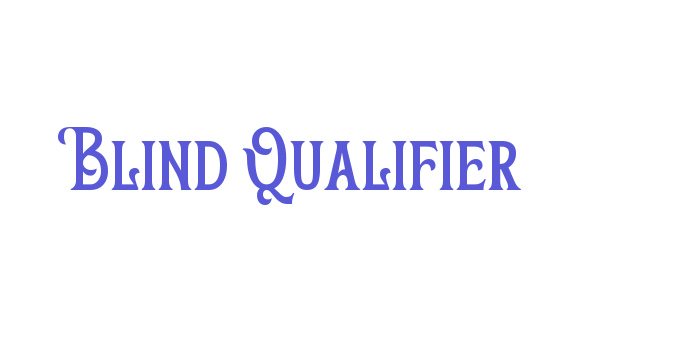 Blind Qualifier Font Download