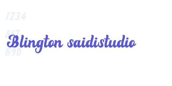 Blington saidistudio font