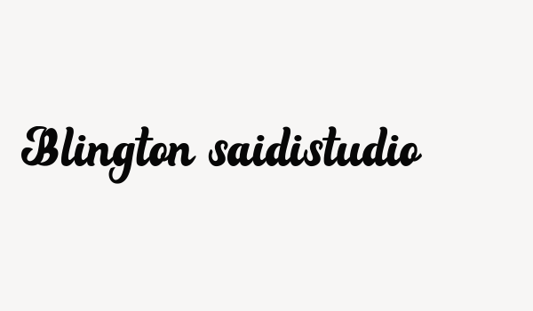 Blington saidistudio Font