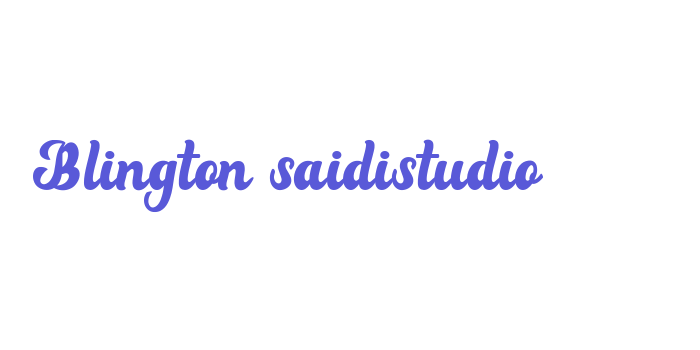 Blington saidistudio Font Download