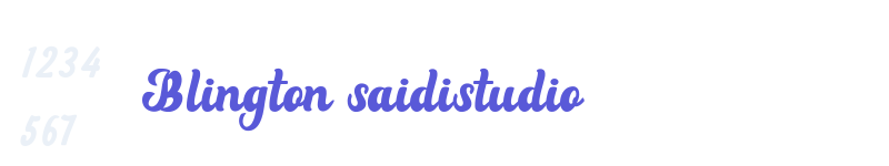 Blington saidistudio-related font