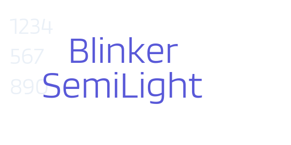 Blinker SemiLight font free