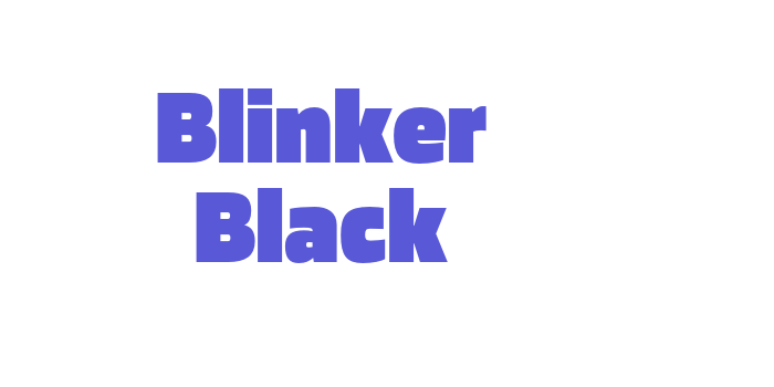 Blinker Black Font