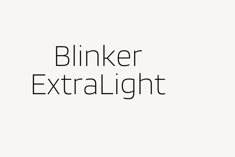 Blinker ExtraLight font download