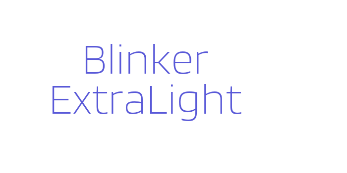 Blinker ExtraLight Font Download