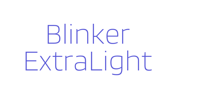 Blinker ExtraLight Font