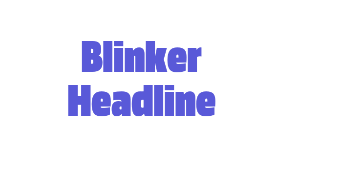 Blinker Headline Font