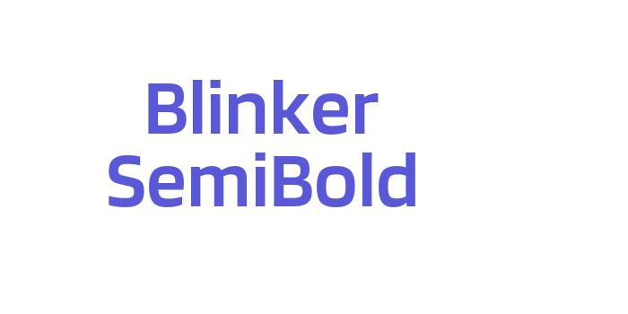 Blinker SemiBold Font Download