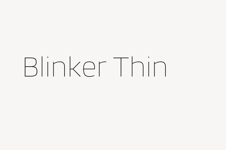 Blinker Thin font download