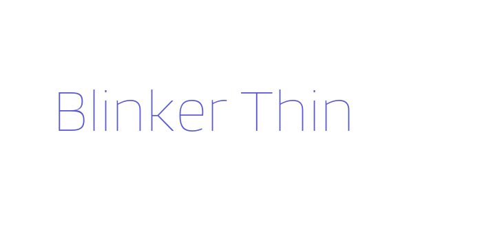 Blinker Thin Font Download