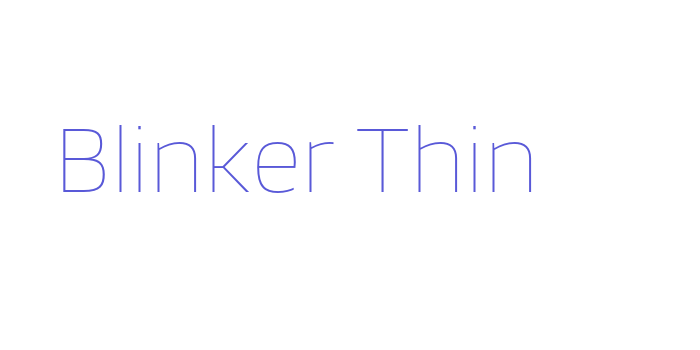 Blinker Thin Font