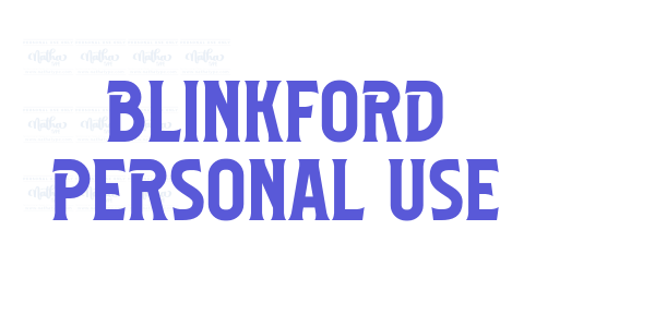 Blinkford Personal Use font