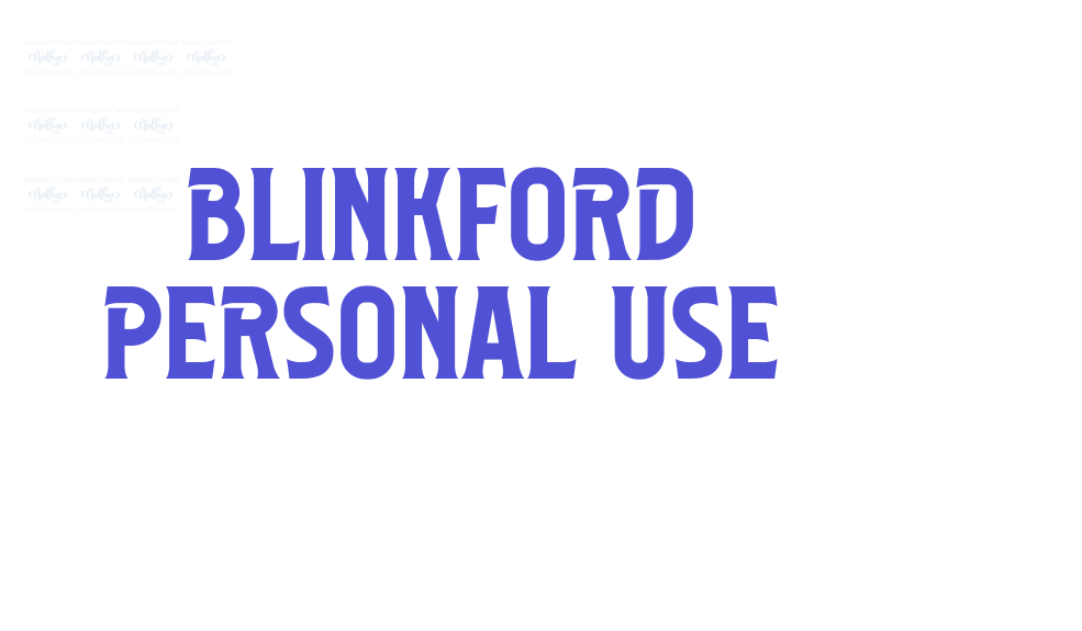 Blinkford Personal Use-font-download