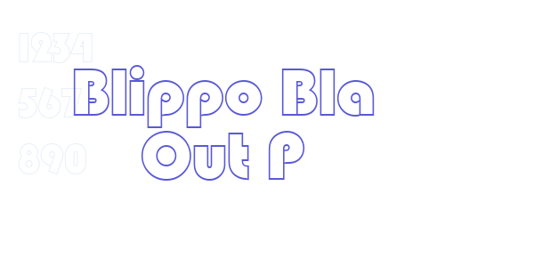 Blippo Bla Out P font free