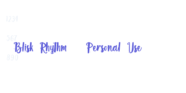 Blisk Rhythm – Personal Use font free