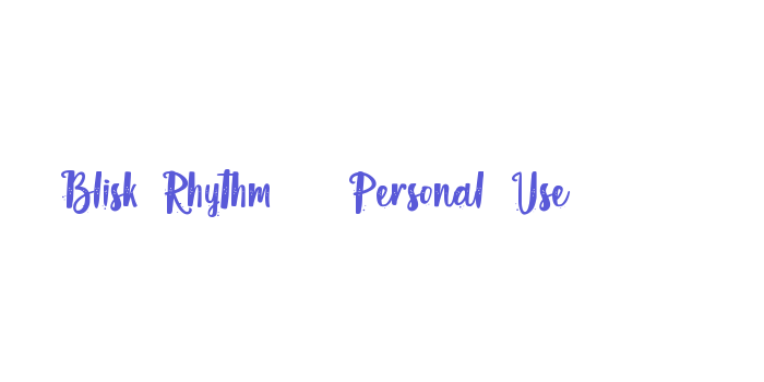 Blisk Rhythm – Personal Use Font Download