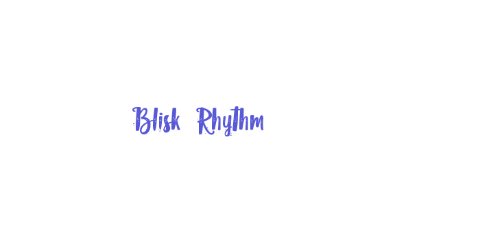 Blisk Rhythm Font Download