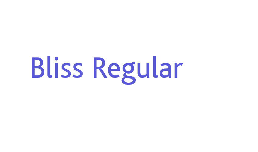 Bliss Regular Font Download