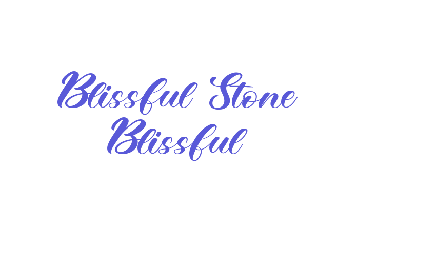 Blissful Stone Blissful Font