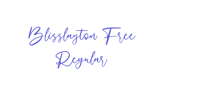 Blisslayton Free Regular Font Download