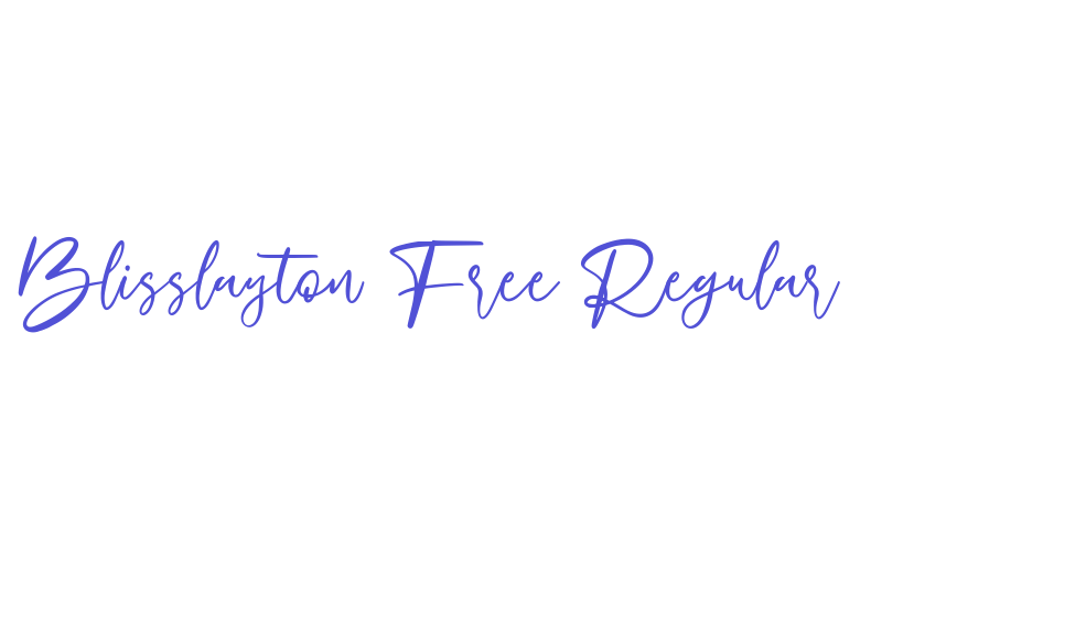 Blisslayton Free Regular-font-download