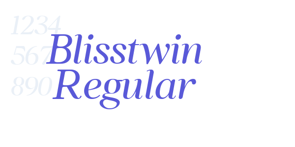 Blisstwin Regular font free