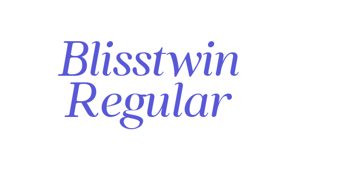 Blisstwin Regular Font Download