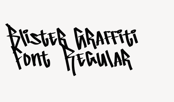 Blister Graffiti Font  Regular Font