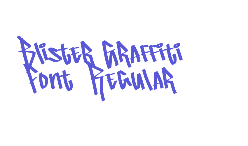 Blister Graffiti Font  Regular Font Download